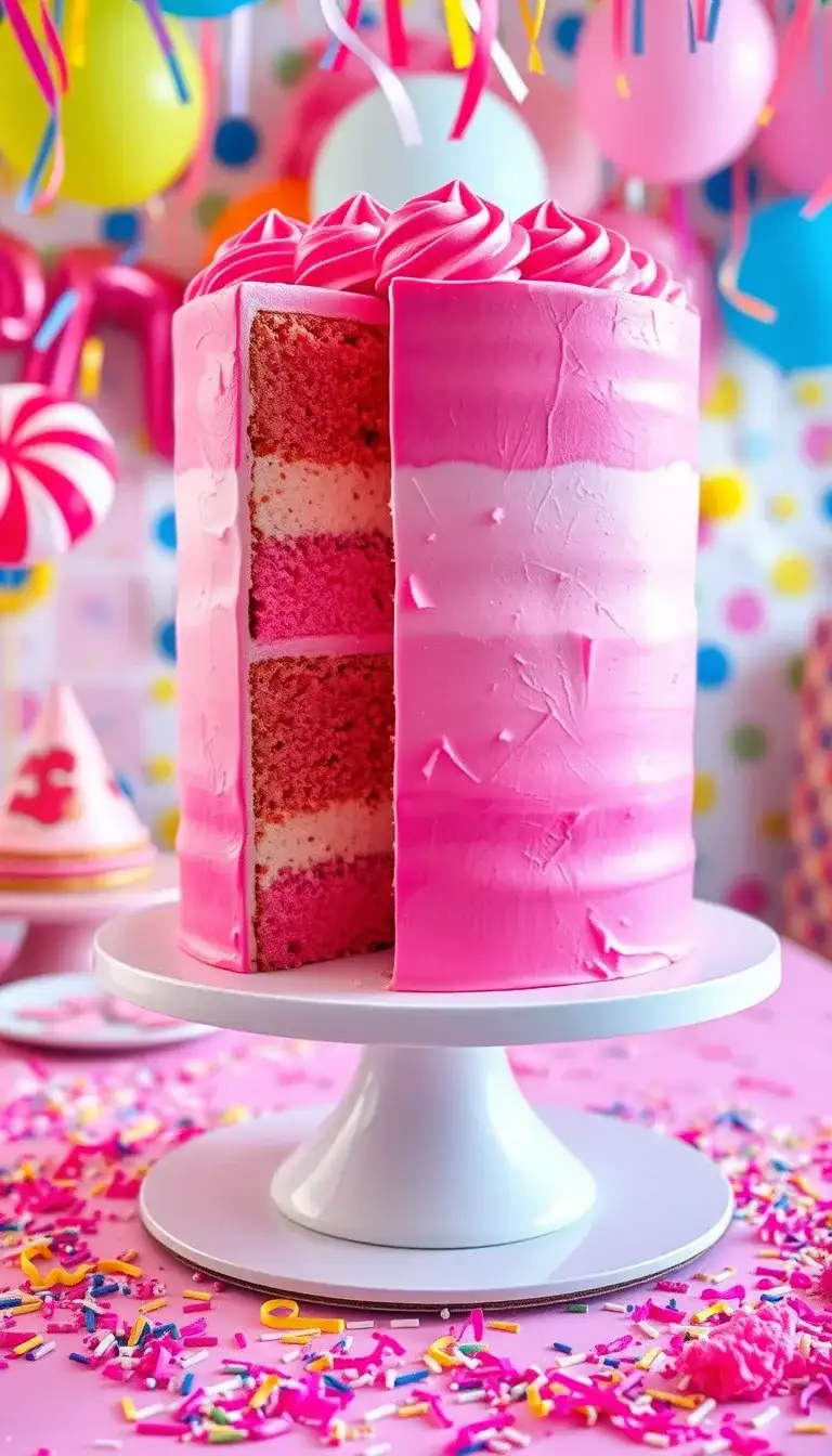 pink bubblegum surprise cake