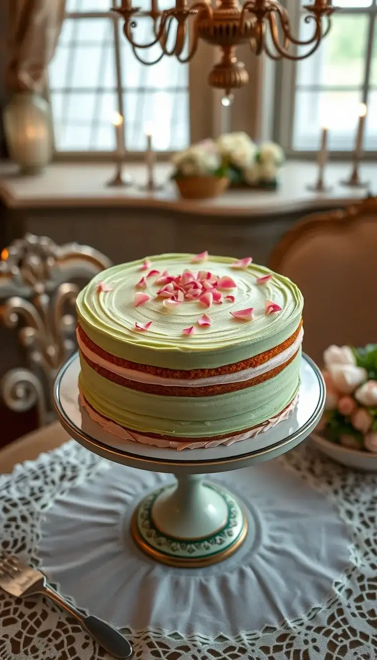 pistachio rose elegance