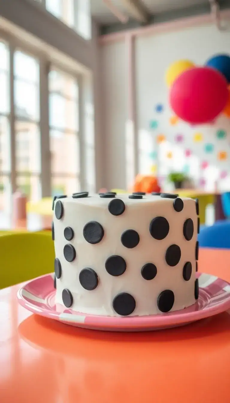 Polka Dot Black and White Cake1.webp