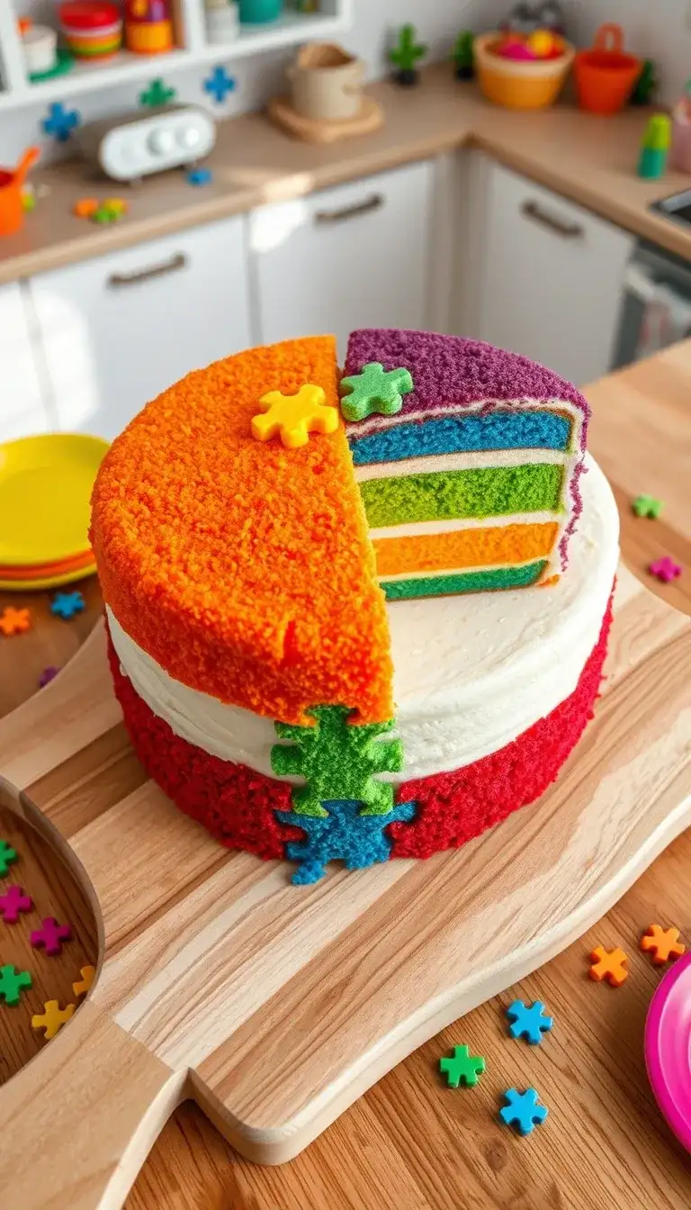 rainbow slices cake
