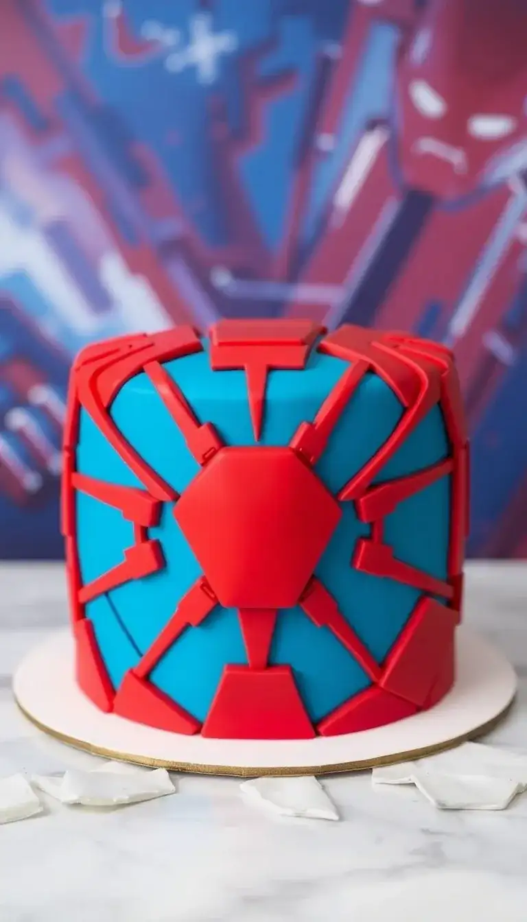 Repulsor Ray Fondant Cake2.webp