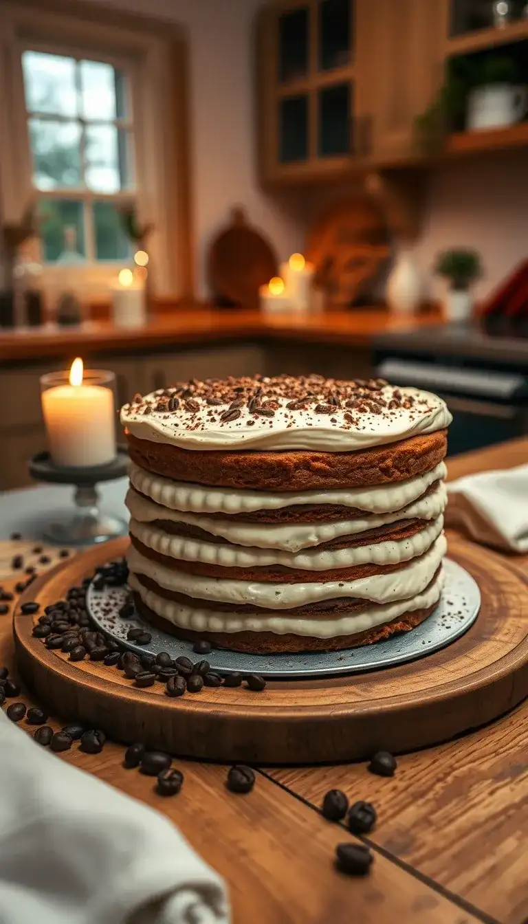 rose gold drunken tiramisu cake