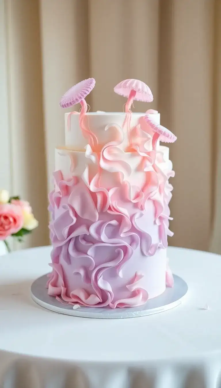 Ruffled Ombre Jellyfish Cake1.webp