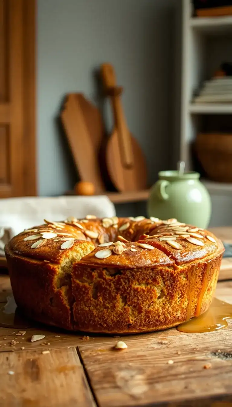 rustic almond olive oil cake