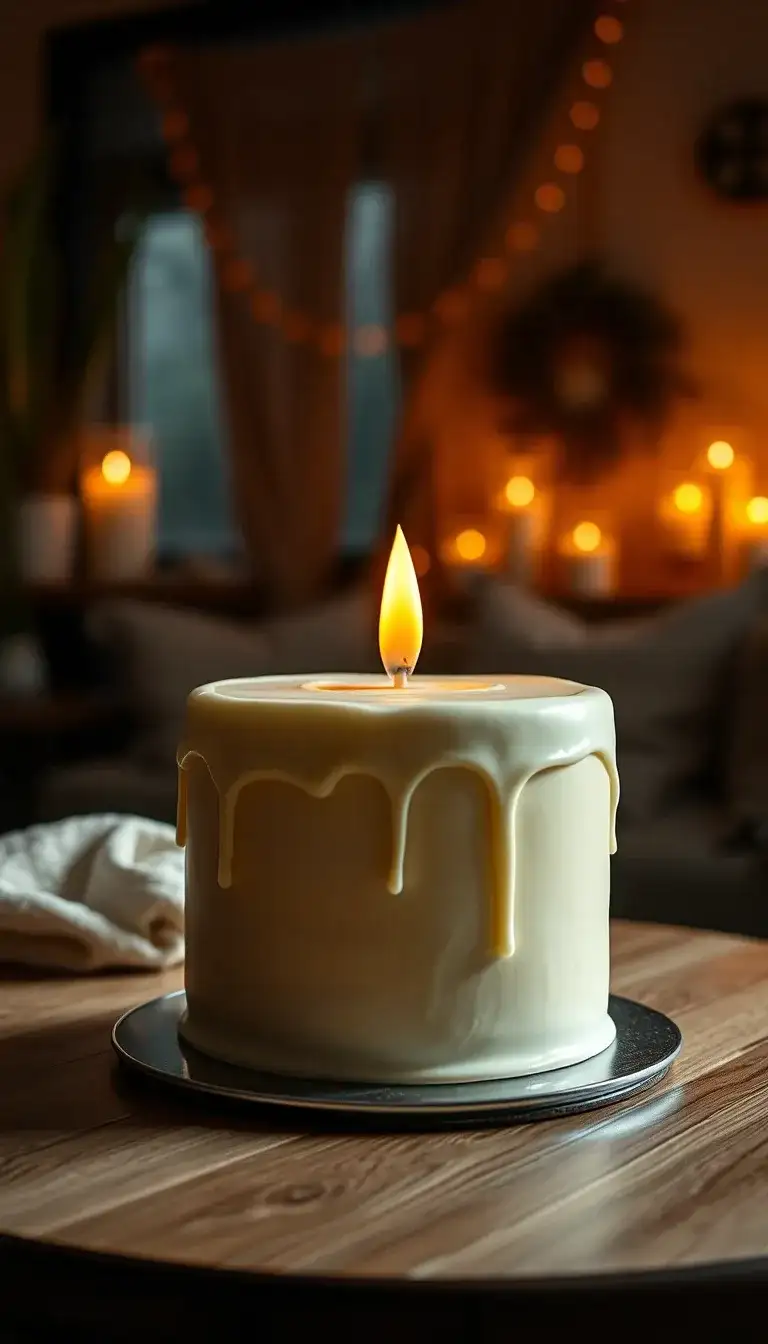 scented candle cake