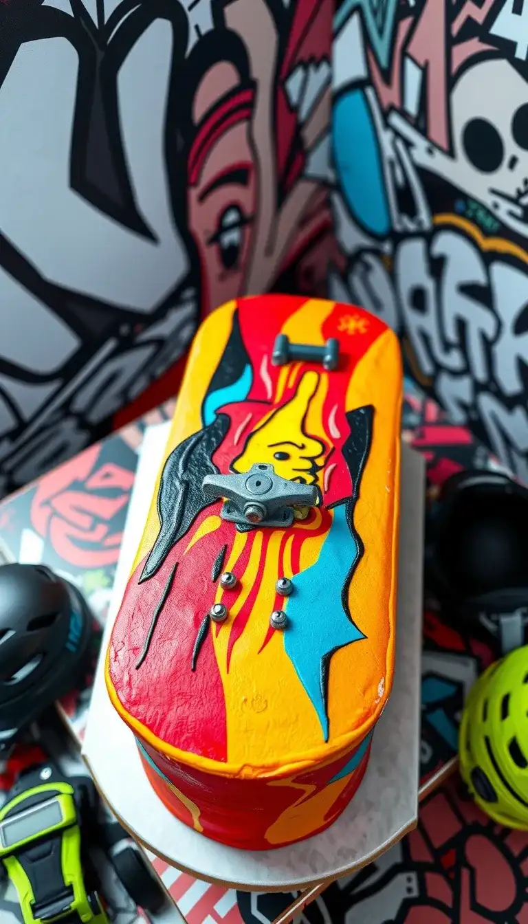 skateboard cake
