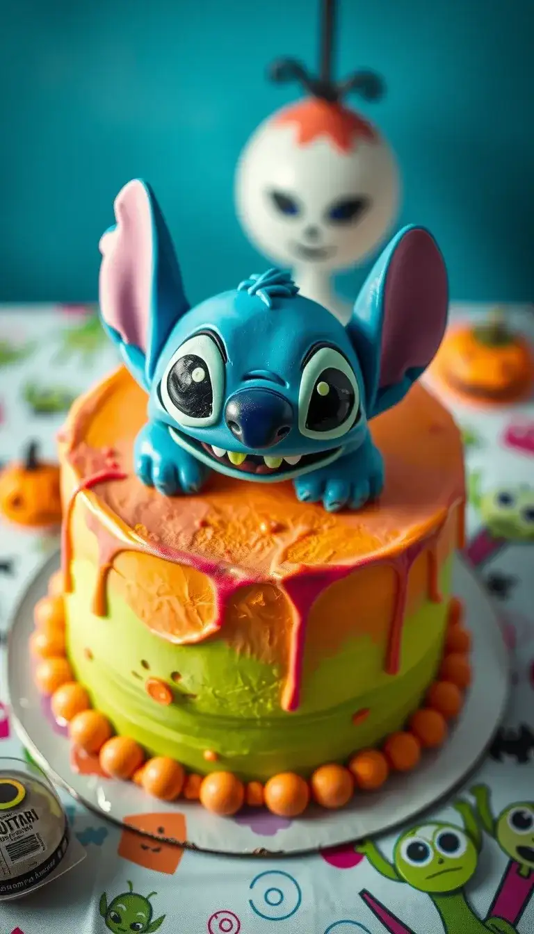 stitch the zombie alien cake