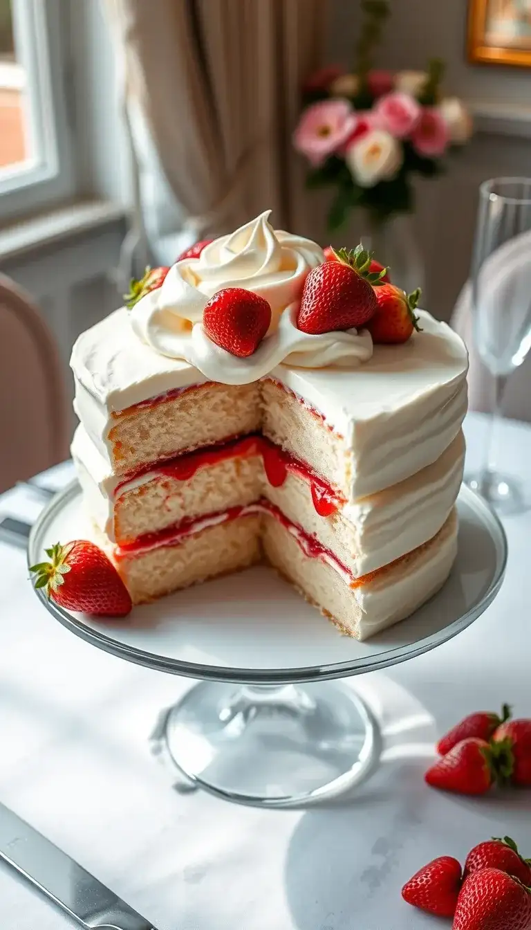 strawberry champagne cake
