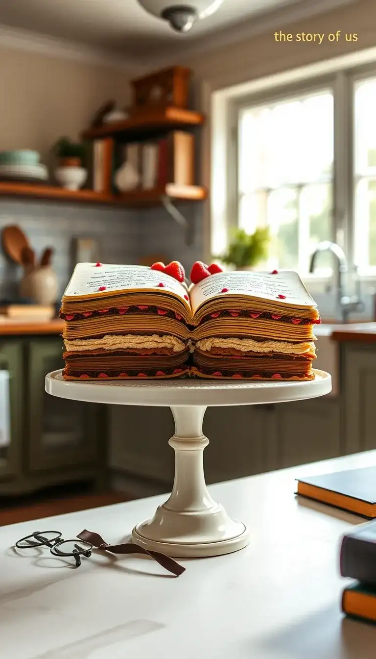 the story of us book cake