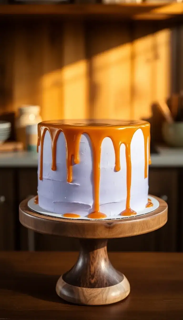 Timeless Lilac Caramel Cake2.webp