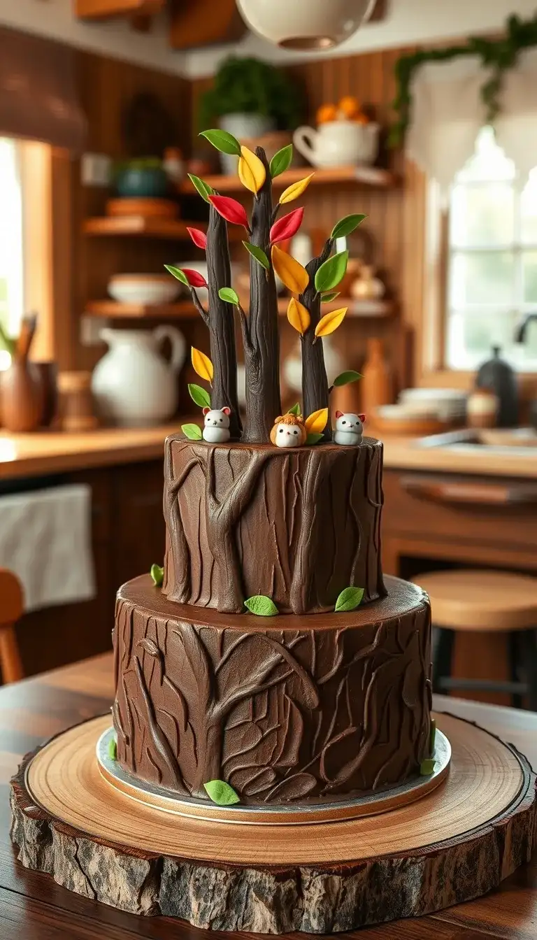 whimsical woodland cake