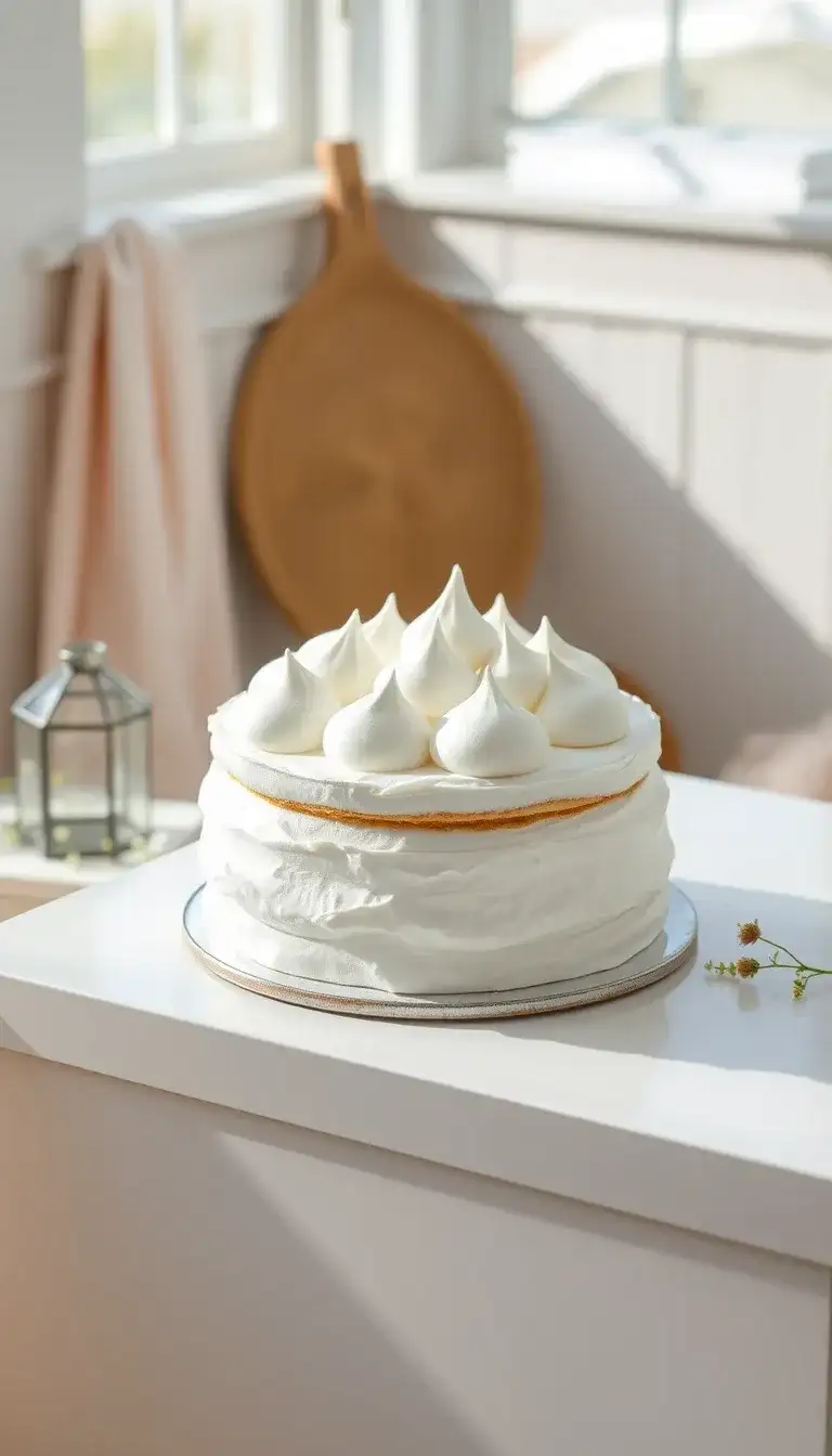 whipped meringue peaks