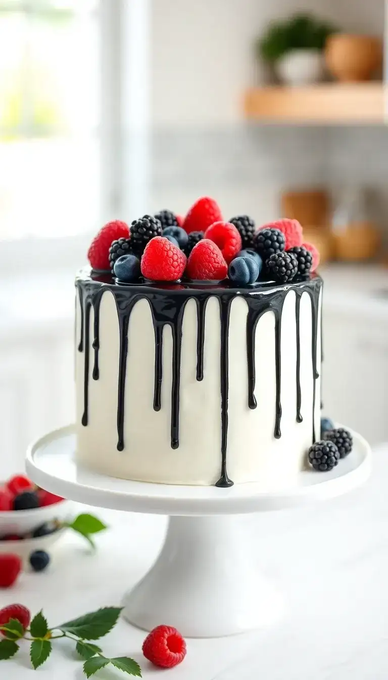 White Cake with Black Drizzle and Berries1.webp
