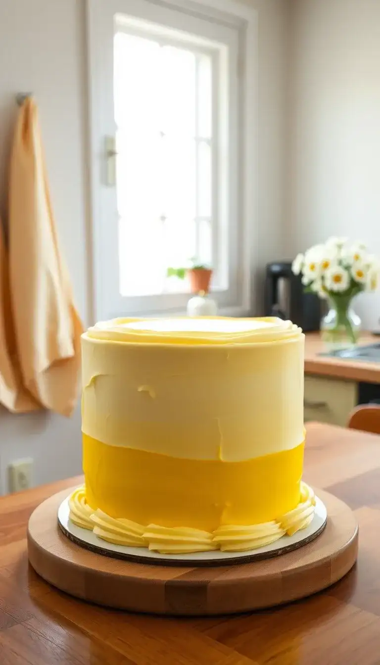 yellow buttercream ombre cake
