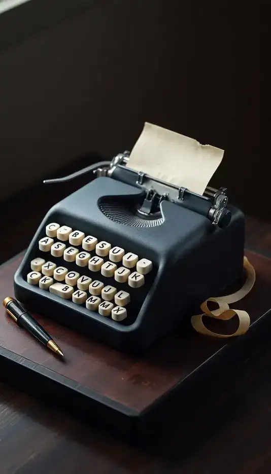 Vintage Classic Typewriter Cake