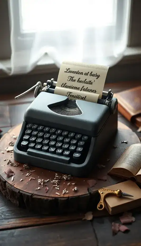 Rustic Typewriter Cake Design