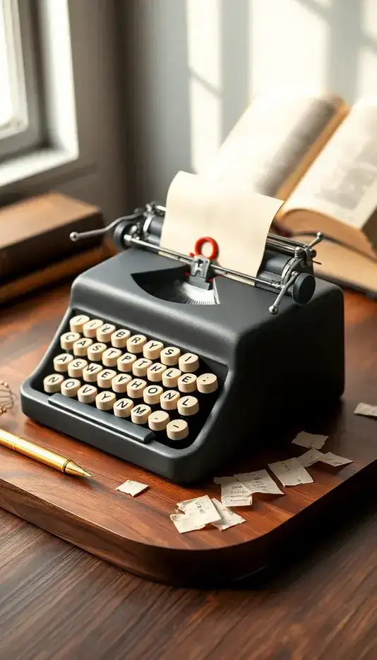 Typewriter Cake Showcasing Book Lover’s Theme