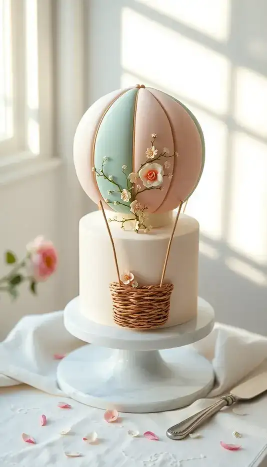 Floral Hot Air Balloon Cake