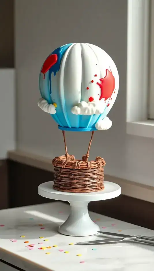Bold Color Splash Balloon Cake