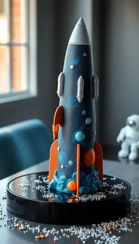 Meteor Shower Rocket Cake