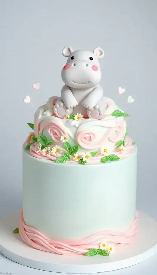 Pastel Ombre Tiered Cake