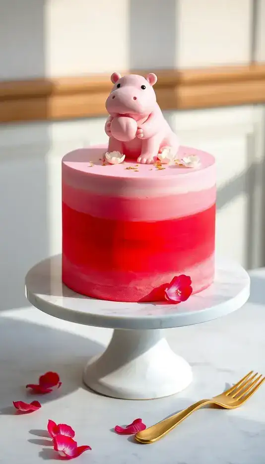 Soft Pink Textured Buttercream Cake