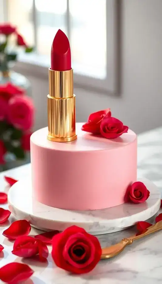 Pale Peach Smooth Finish Cake
