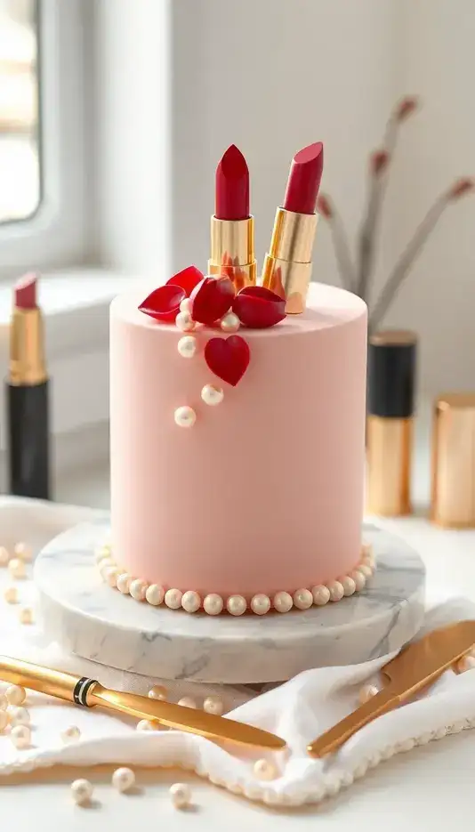 Geometric Pastel Hexagon Cake