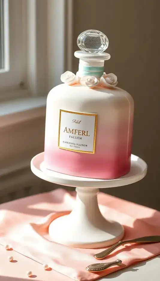 Baby Blue Wildflower Naked Cake