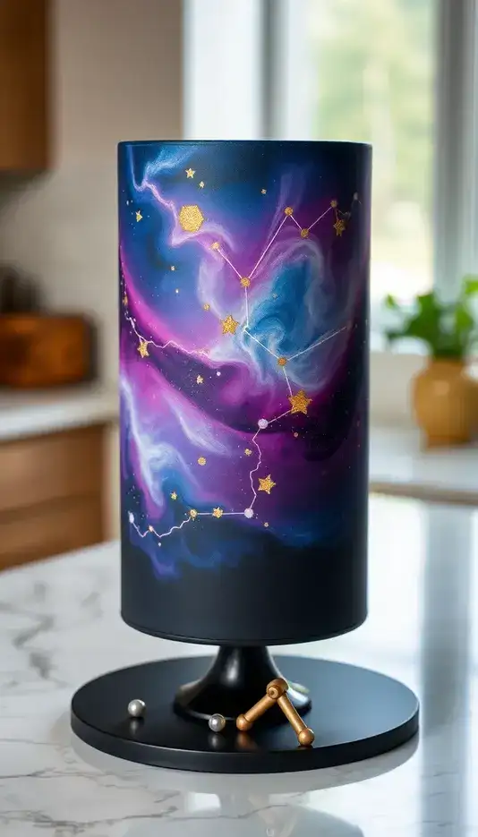 Nebula Clouds Airbrushed Cake