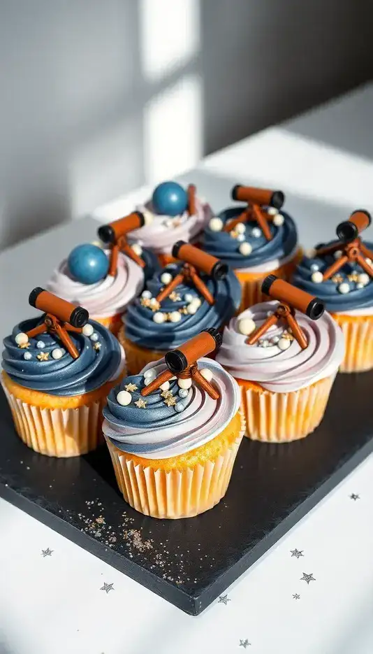 Mini Telescope Fondant Toppers
