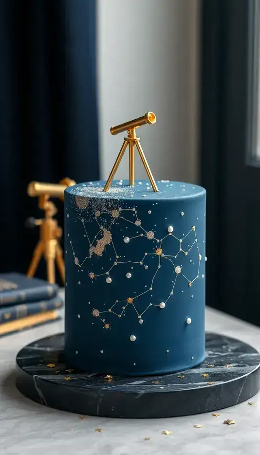 Constellation Map Topper Cake