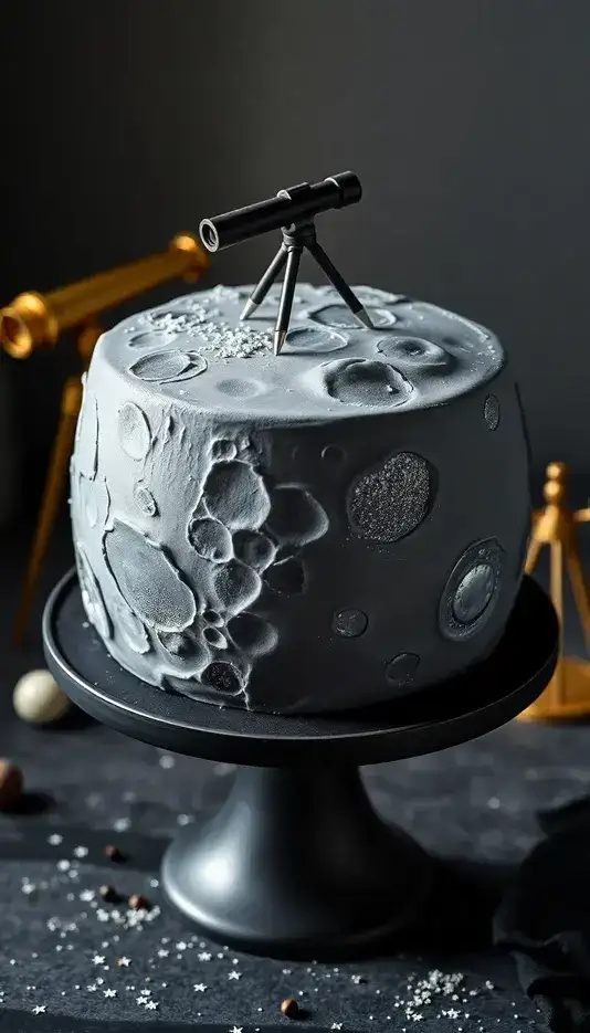 Moon Crater Texture Cake