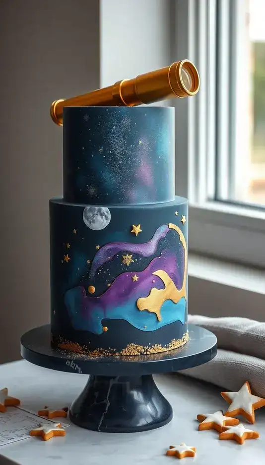 Solar System Tiered Cake