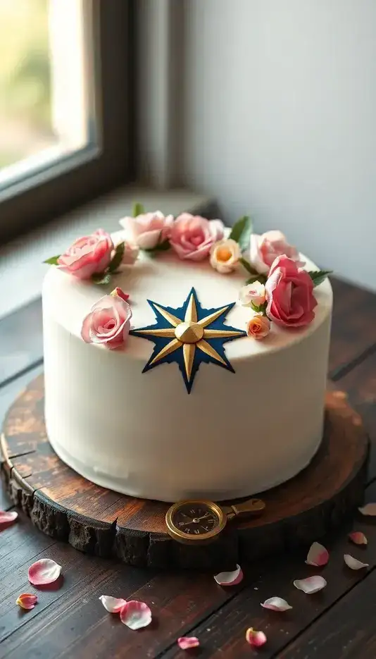 Delicate Floral Cascade Cake