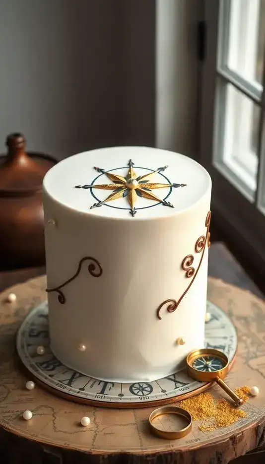 White And Silver Simplicity Cake