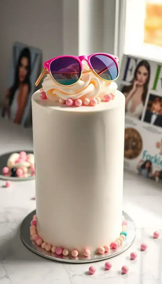 Modern Hexagon-Fondant Accents Cake