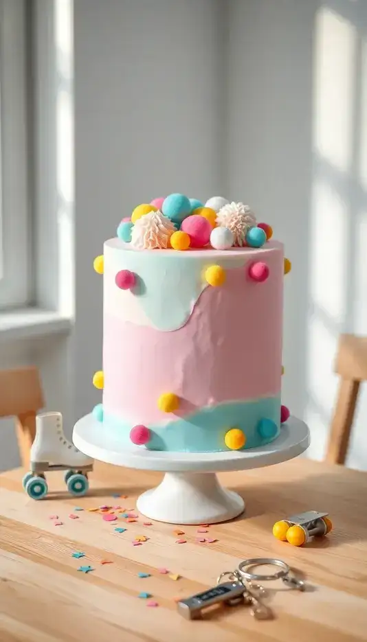 Chic Gold Foil Accent Cake