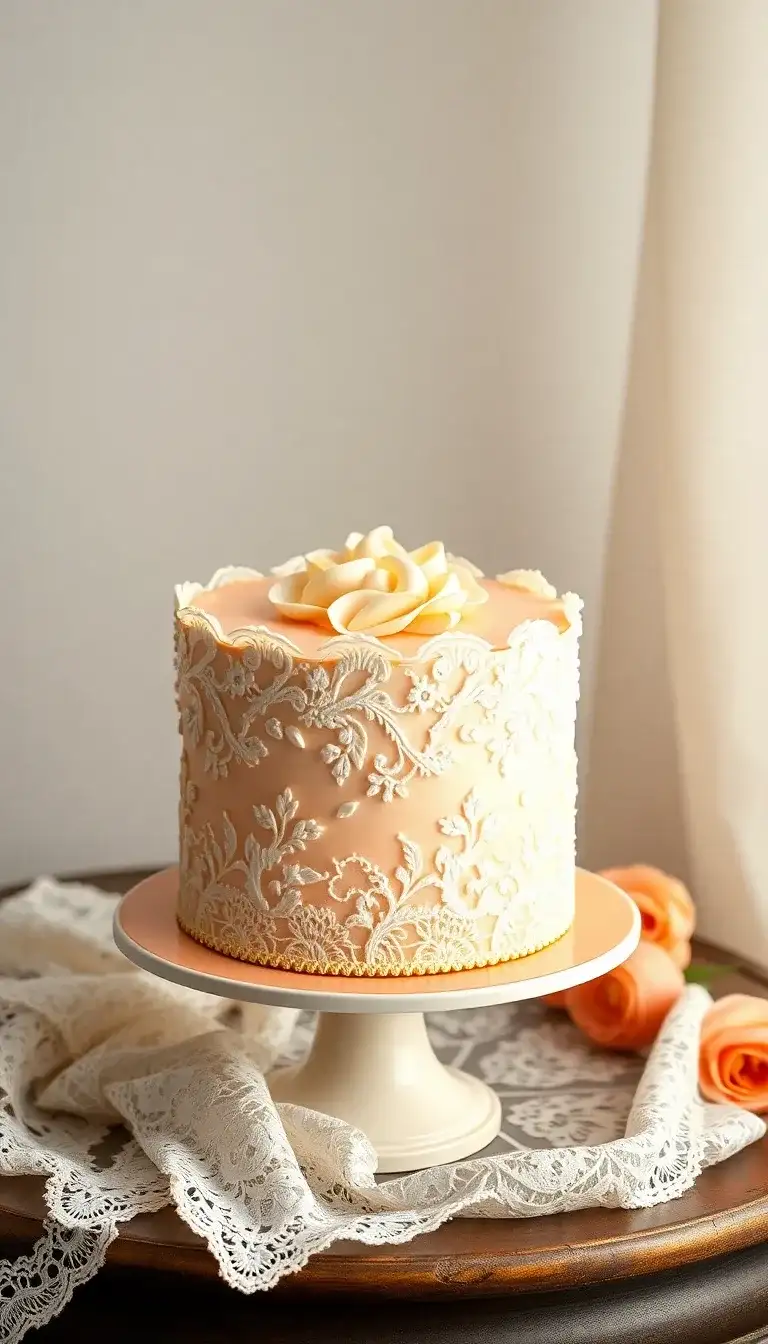 Peach Lace Elegance