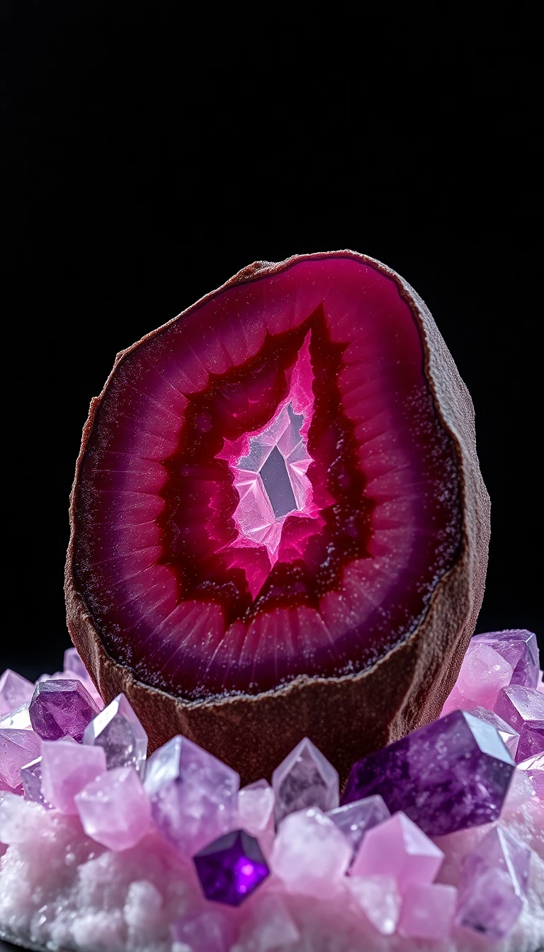Crystal Plum Geode