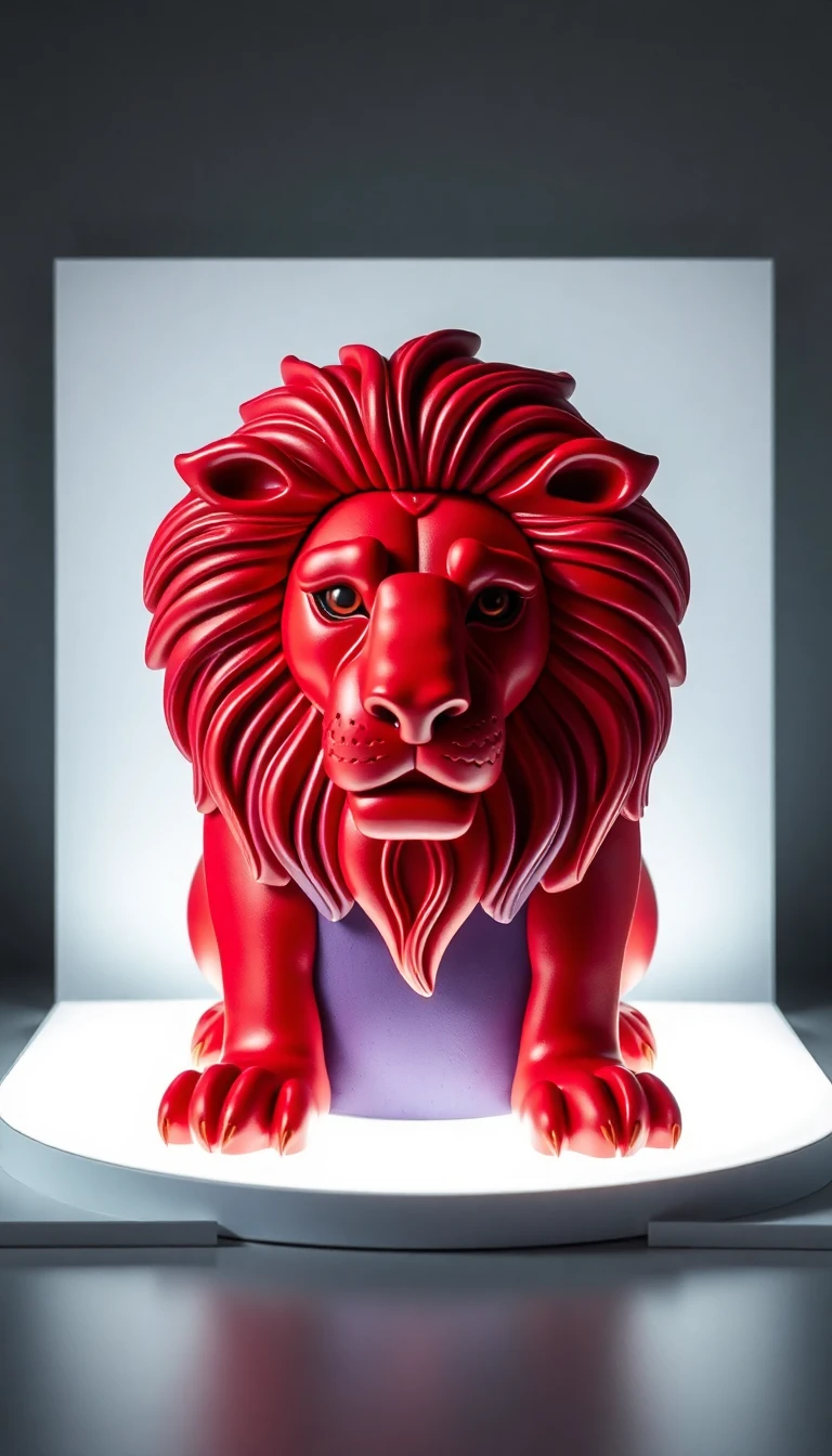 Stained Glass Lion