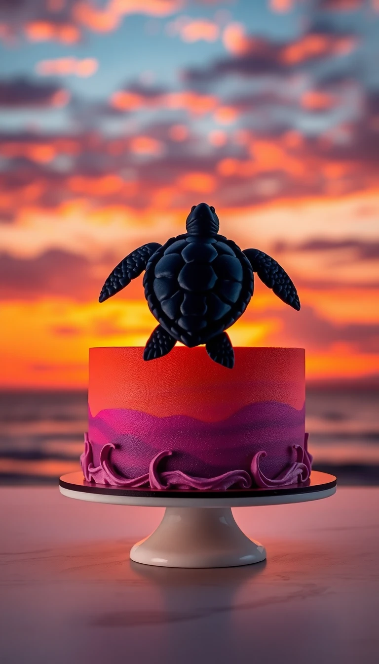 Sunset Swim Cake
