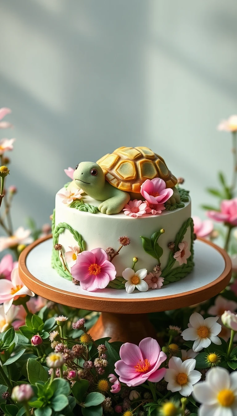 Garden Turtle Cake