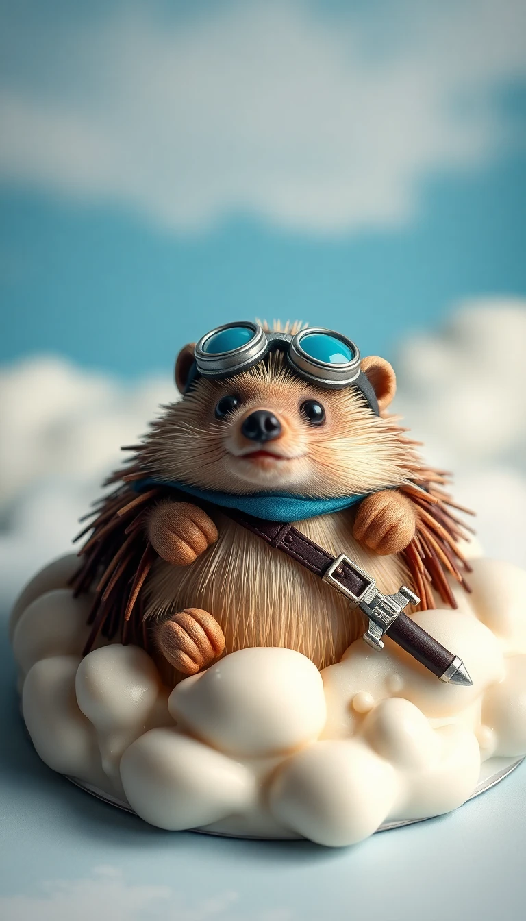 Pilot Hedgehog Cake