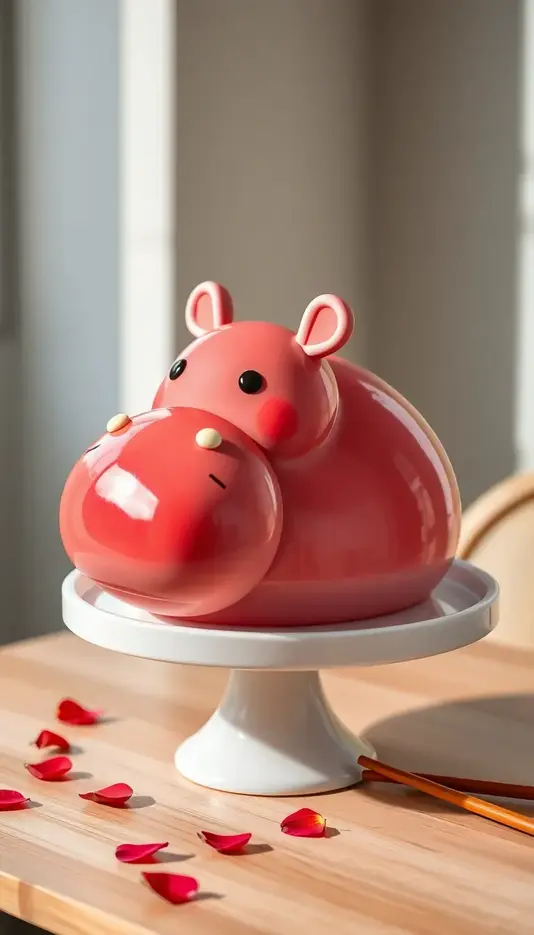 Thai Red Pork Inspired Moo Deng Cake