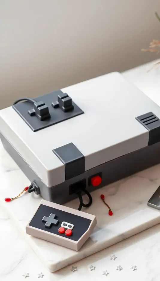 Retro NES Console Cake