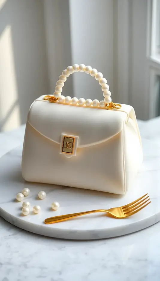 Mini Clutch Cake with Sugar Pearls