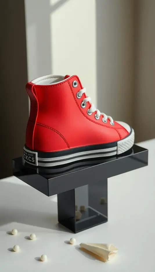 High-Top Canvas Sneaker Cake