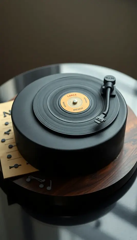 Floral Decor Around the Turntable Cake