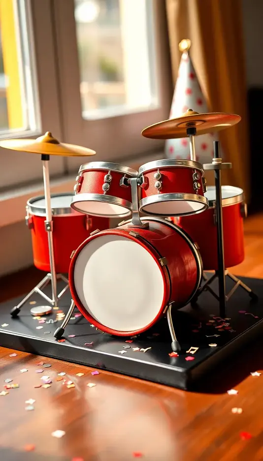 Birthday Party Drum Set Cake